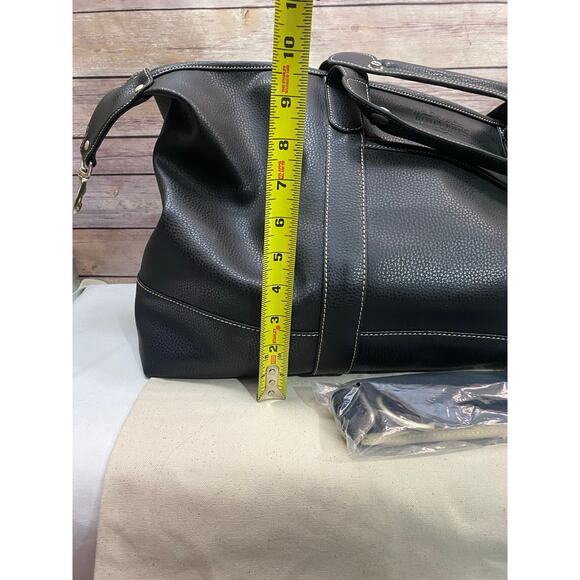 Barrington Black Leather Pebble Duffel Bag Arnold Palmer Invitational Premium - Picture 4 of 12